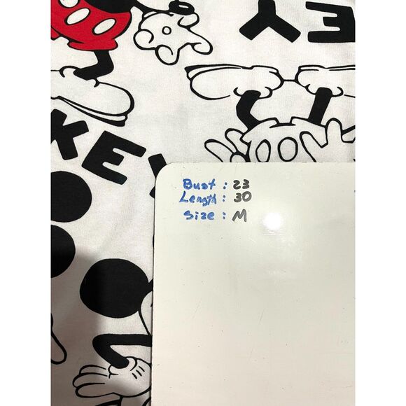Disney Mickey Mouse sweatshirt all over print athleisure black white women M - Picture 7 of 7